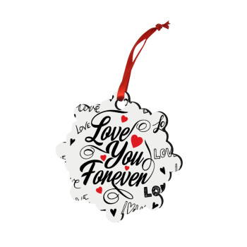 Love You Forever, Στολίδι Χριστουγεννιάτικο στολίδι snowflake ξύλινο 7.5cm