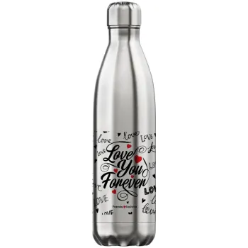 Love You Forever, Inox (Stainless steel) hot metal mug, double wall, 750ml