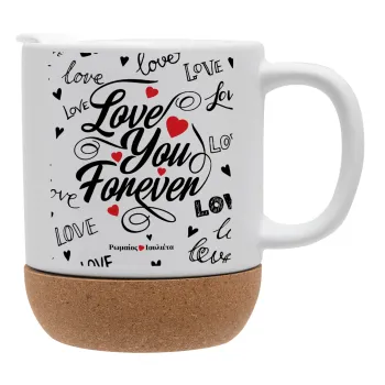 Love You Forever, Ceramic coffee mug Cork (MAT), 330ml