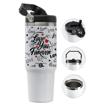 Love You Forever, 30oz stainless Steel Tumbler with Handle