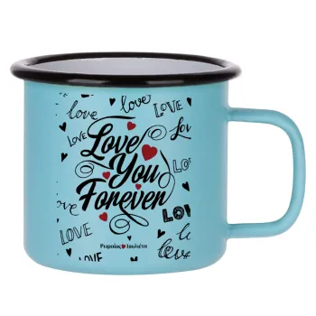 Love You Forever, Κούπα Μεταλλική εμαγιέ ΜΑΤ σιέλ 360ml