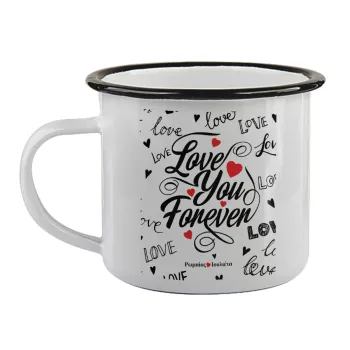 Love You Forever, Κούπα εμαγιέ με μαύρο χείλος 360ml