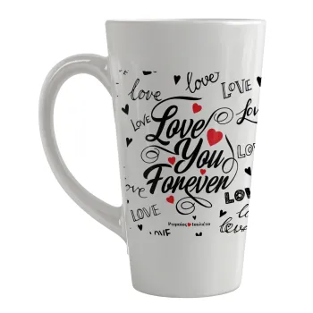 Love You Forever, Κούπα κωνική Latte Μεγάλη, κεραμική, 450ml