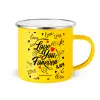 Yellow Enamel Metallic Cup 360ml