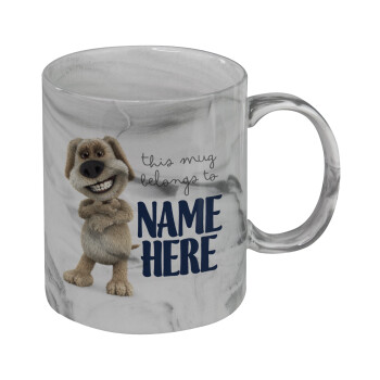 This mug belongs to NAME, Mug ceramic marble style, 330ml