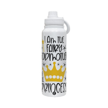 I am the fairy Godmother of the Princess, 1L Stainless Steel Thermal Bottle with Phone Holder & Double Wall Insulation