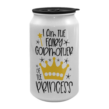 I am the fairy Godmother of the Princess, Κούπα ταξιδιού μεταλλική με καπάκι (tin-can) 500ml