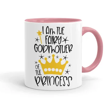 I am the fairy Godmother of the Princess, Κούπα χρωματιστή ροζ, κεραμική, 330ml
