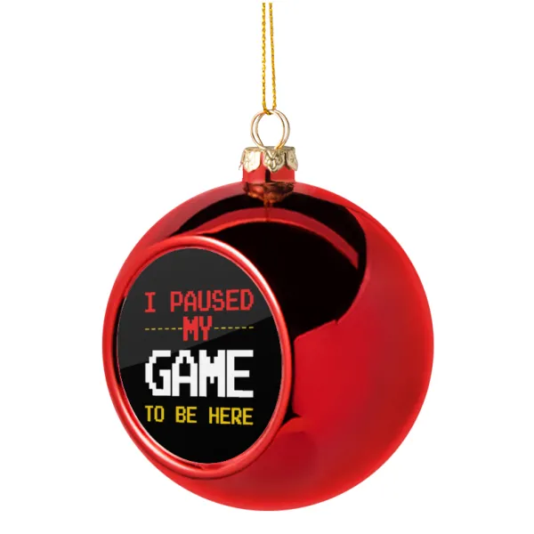 I paused my game to be here — Christmas tree ball Red 8cm