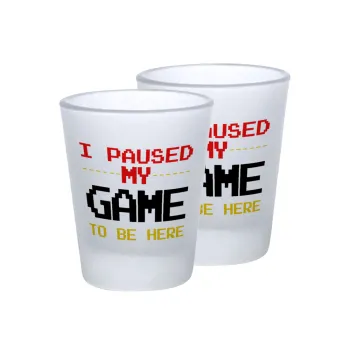 I paused my game to be here, Σφηνοπότηρα γυάλινα 45ml του πάγου (2 τεμάχια)