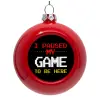 Red Christmas tree ornament bauble 8cm