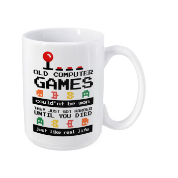 OLD computer games couldn't be won just like real life!, Κούπα Mega, κεραμική, 450ml