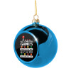 Blue Christmas tree ball ornament 8cm