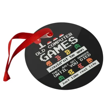 OLD computer games couldn't be won just like real life!, Christmas ornament glass 9cm