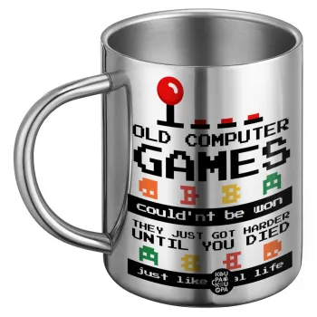 OLD computer games couldn't be won just like real life!, BIG Mug Stainless steel double wall (450ml)