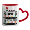 Mug heart red handle, ceramic, 330ml