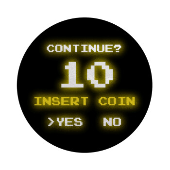 Continue? YES - NO, Επιφάνεια κοπής γυάλινη στρογγυλή (30cm)