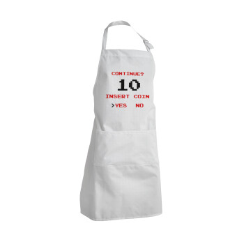 Continue? YES - NO, Adult Chef Apron (with sliders and 2 pockets)