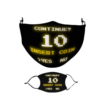 Continue? YES - NO, Μάσκα υφασμάτινη Ενηλίκων πολλαπλών στρώσεων με υποδοχή φίλτρου