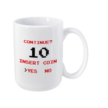 Continue? YES - NO, Κούπα Mega, κεραμική, 450ml