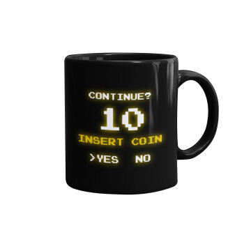 Continue? YES - NO, Mug black, ceramic, 330ml