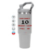 ΓΚΡΙ χρώματος Θερμός Ανοξείδωτο 890ml (30oz) με χερούλι