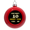 Red Christmas tree ornament bauble 8cm