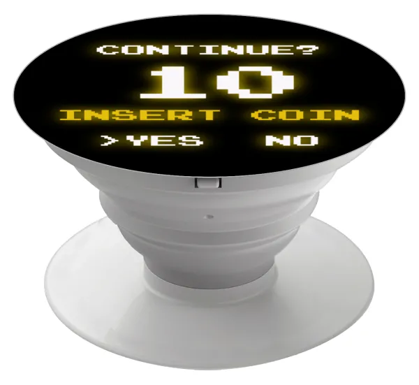 Continue? YES - NO — Phone Holders Stand  White Hand-held Mobile Phone Holder