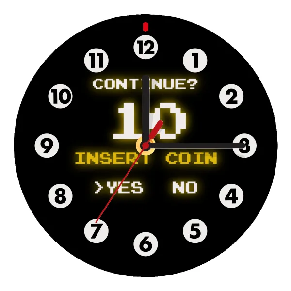 Continue? YES - NO — Ρολόι τοίχου ξύλινο (20cm)