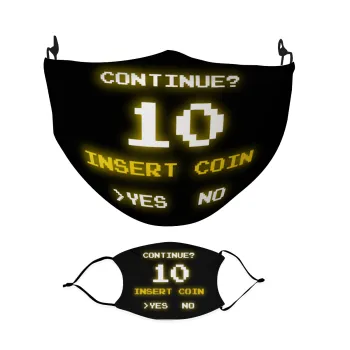 Continue? YES - NO, Μάσκα υφασμάτινη Ενηλίκων πολλαπλών στρώσεων με υποδοχή φίλτρου
