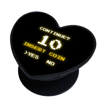 Continue? YES - NO, Phone Holders Stand  καρδιά Μαύρο Βάση Στήριξης Κινητού στο Χέρι