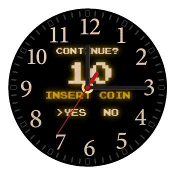 Continue? YES - NO, Ρολόι τοίχου ξύλινο plywood (20cm)