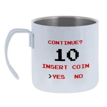 Continue? YES - NO — Κούπα Ανοξείδωτη διπλού τοιχώματος 400ml