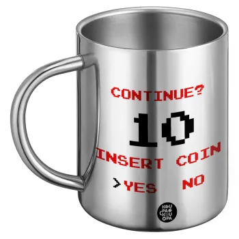 Continue? YES - NO, BIG Mug Stainless steel double wall (450ml)