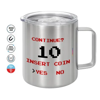 Continue? YES - NO, Κούπα Ανοξείδωτη διπλού τοιχώματος 300ml