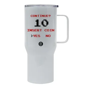 Continue? YES - NO, Tumbler με καπάκι, διπλού τοιχώματος (θερμό) 750L
