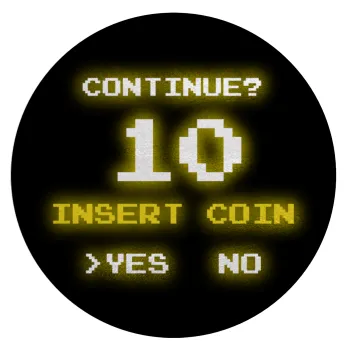 Continue? YES - NO, Επιφάνεια κοπής γυάλινη στρογγυλή (30cm)