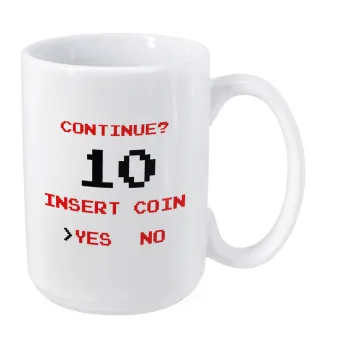 Continue? YES - NO, Κούπα Mega, κεραμική, 450ml