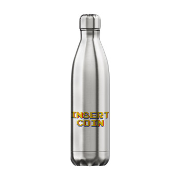 Insert coin!!!, Inox (Stainless steel) hot metal mug, double wall, 750ml