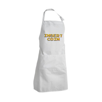 Insert coin!!!, Adult Chef Apron (with sliders and 2 pockets)