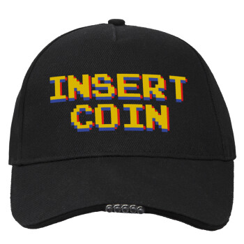 Insert coin!!!, Work & Activity LED Light Cap – Perfect for Night & Low Light Conditions (100% COTTON, ADULT, UNISEX)