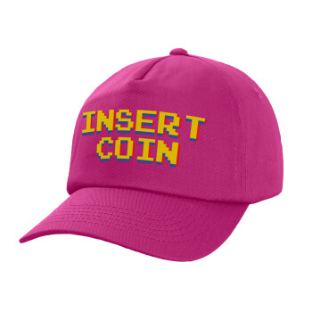 Insert coin!!!, Καπέλο παιδικό Baseball, 100% Βαμβακερό,  purple