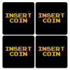 Insert coin!!!, ΣΕΤ 4 Σουβέρ ξύλινα τετράγωνα