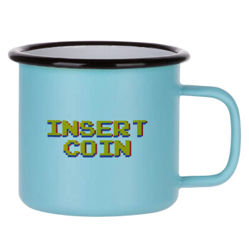 Insert coin!!!, Κούπα Μεταλλική εμαγιέ ΜΑΤ σιέλ 360ml
