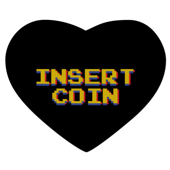 Insert coin!!!, Mousepad καρδιά 23x20cm