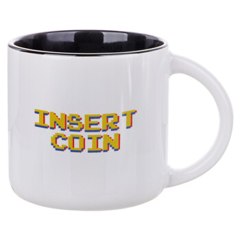 Insert coin!!!, Κούπα κεραμική 400ml Λευκή/Μαύρη