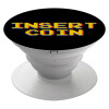 Insert coin!!!, Pop Socket Λευκό Βάση Στήριξης Κινητού στο Χέρι