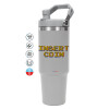 ΓΚΡΙ χρώματος Θερμός Ανοξείδωτο 890ml (30oz) με χερούλι