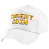 Children's Baseball Cap, 100% Cotton Twill, White (COTTON, CHILDREN'S, UNISEX, ONE SIZE)