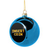 Blue Christmas tree ball ornament 8cm